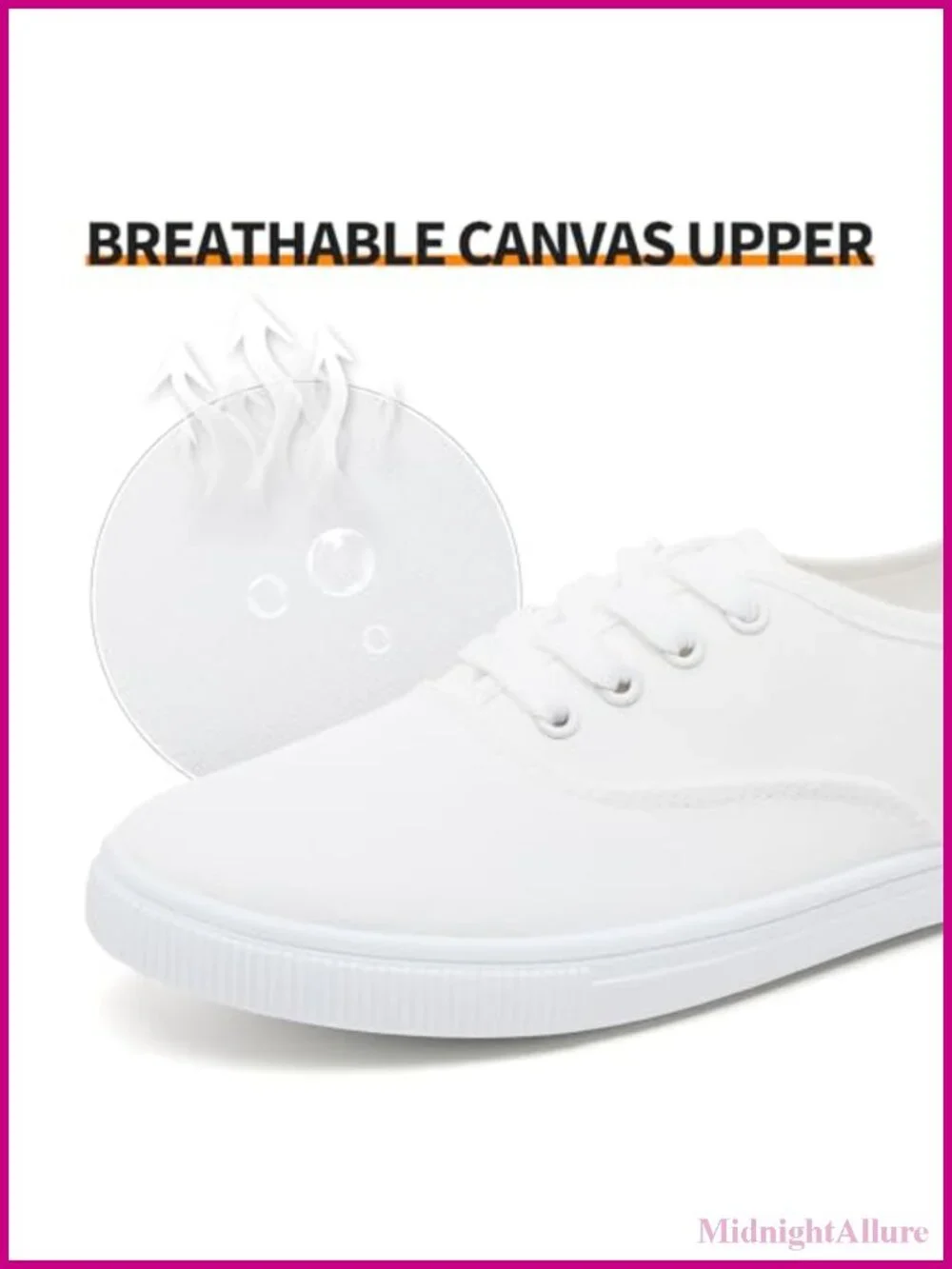 Women's Low Top Canvas Sneakers Lace Up Breathable Casual Shoes